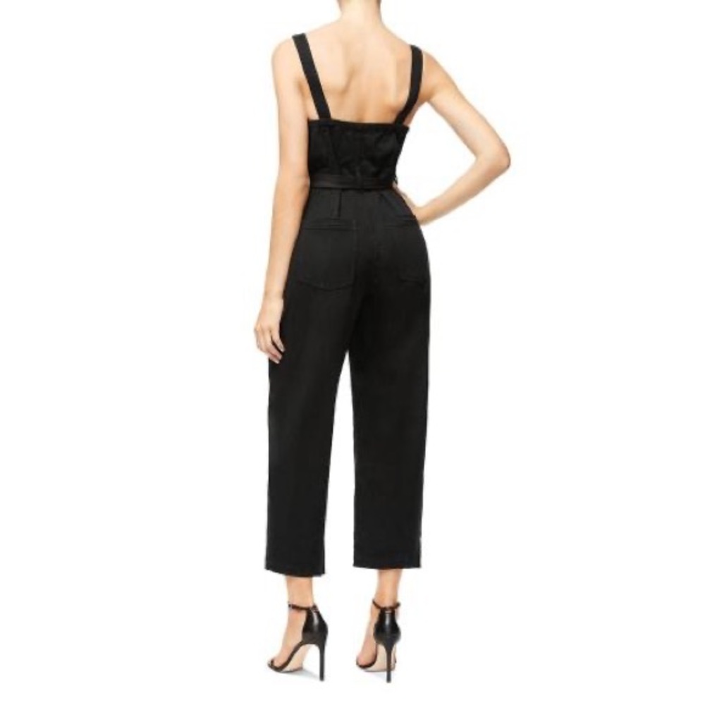 Good American Womens Cropped Leg Overall Jumpsuit - Picture 4 of 5